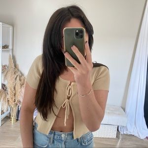 Princess Polly tie front top EUC